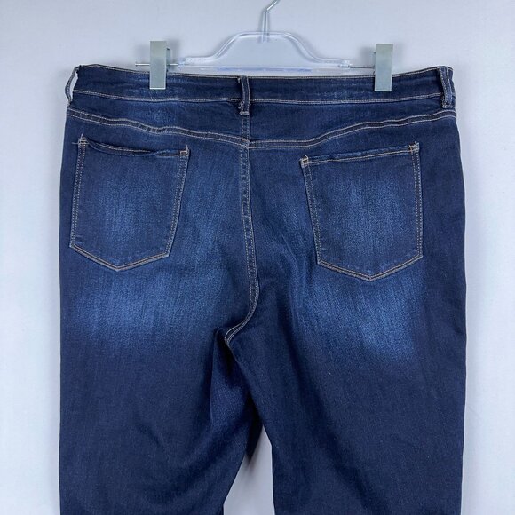 New York Company Curvy Bootcut Jeans Womens Size 18 Tall Mid Rise Blue - Picture 4 of 13